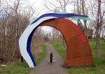 Contemporary Park Decoration Outdoor Metal Corten Steel Arch