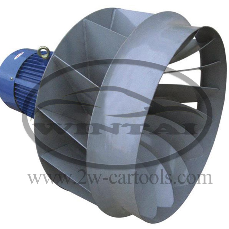 European Type Air Exhaust Fan and LED Lighting System Installed in Car Painting Booth