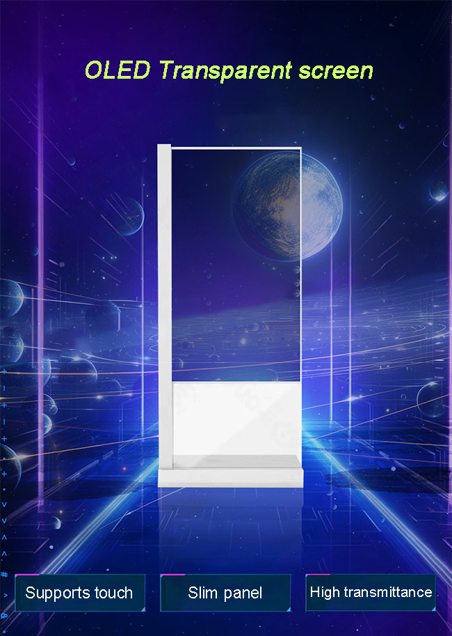 4K Resolution Transparent OLED See Through Screen Capacitive Touch