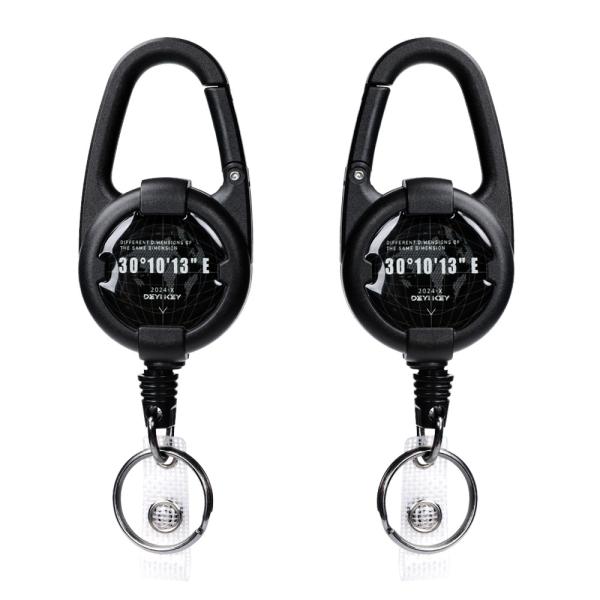 Deyi Badge Reel Retractable Keychain Clip Id Holder Upgraded Stainless Steel