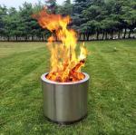 15L Capacity Silver 304 Stainless Steel Portable Fire Pit for Outdoor Heating