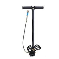 Buy cheap 300bar Butterfly Base 4500PSI Air Pump With Mini Pressure Gauge product