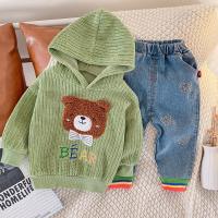 Buy cheap Spring And Autumn Children's Outfit Sets Cartoon Bear Hooded Two-Piece Suit product