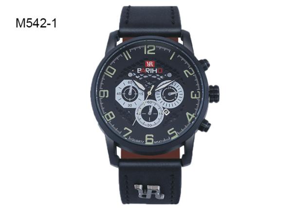 Buy cheap BARIHO Men's Quartz Watch Unisex Weekender Black Brown Leather Strap M542 from wholesalers