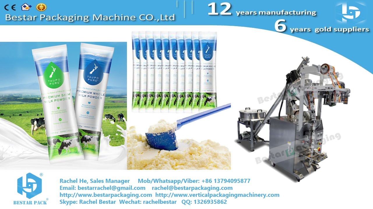 New design packing machine for 25g milk powder sachet packaging BSTV-160F