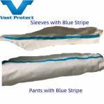 Light Blue Sealed Seam Microporous Coat Without Boots-Cover for Dust and Splash