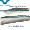 Buy cheap Fluid Resistant Breathable Waterproof White Strip Micro Film Suit Without Shoe Cover from wholesalers