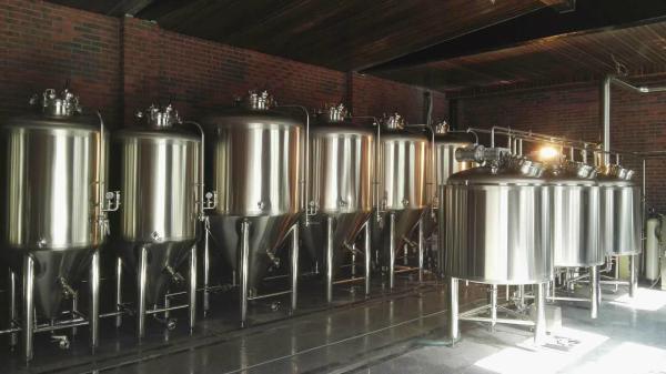 1000L Large Beer Brewing Equipment , Industrial Stainless Steel Beer Brewing