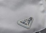 Detachable Small Blue 30cm Womens Nylon Backpack Triangle Logo