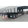 Buy cheap Not Self-dumping 3 Axles Flatbed Container Truck Lowbed Semi Trailer for Equipment from wholesalers
