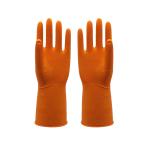 Buy cheap orange Tear Resistant flocklined Rubber Gloves , rubber Dishwashing Gloves from wholesalers