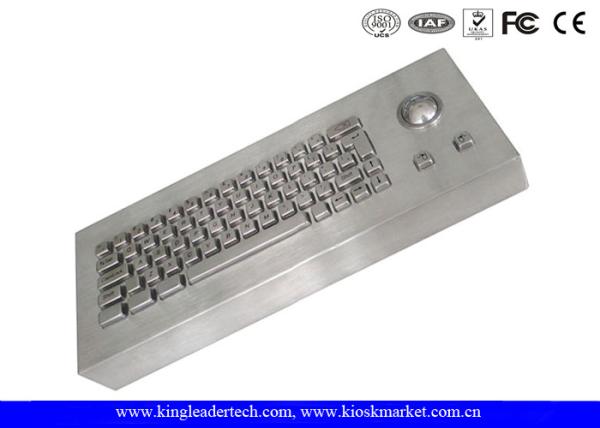 Buy cheap 63 Keys Industrial Dustproof Keyboard Desktop With 304 Stainless Steel Trackball from wholesalers