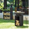 Buy cheap Rusted Height 100cm Corten Steel Fire Pit Outdoor With Wood Storage from wholesalers