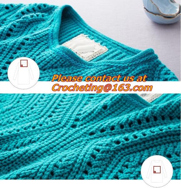 Buy cheap Crochet, Knitted Pullover Women Fashion O-neck Hallow Out Tricot Crochet Medium-Long Wool Sweater Dress from wholesalers