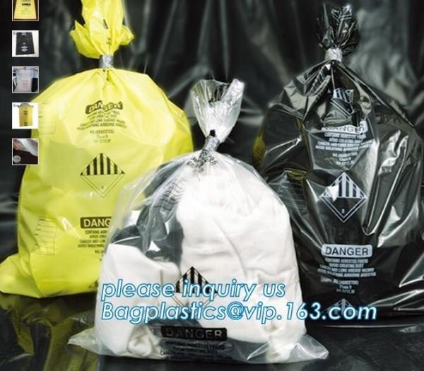 PE asbestos yard waste bags, Durable Black Large 6 Mil Jumbo Disposal Asbestos