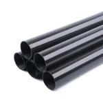 30 X 27 X 520mm Round Carbon Fibre Tube 3K Plain Weave Matt Finish