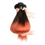 Ombre Brazilian Straight Hair 3 Bundles 1B/350 Two Tone Blond Human Hair Weave