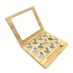 Empty Cosmetic packaging Bamboo Pressed Powder Eye Shadow Makeup Palette