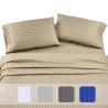 Buy cheap Simple Style Full Polyester Striped Four-piece Set for Household Fabric Count 40 from wholesalers