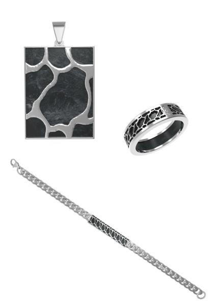 Men's Cross Necklace Ring And Pendants Set Sweater Chain Alloy Jewelry Made Of