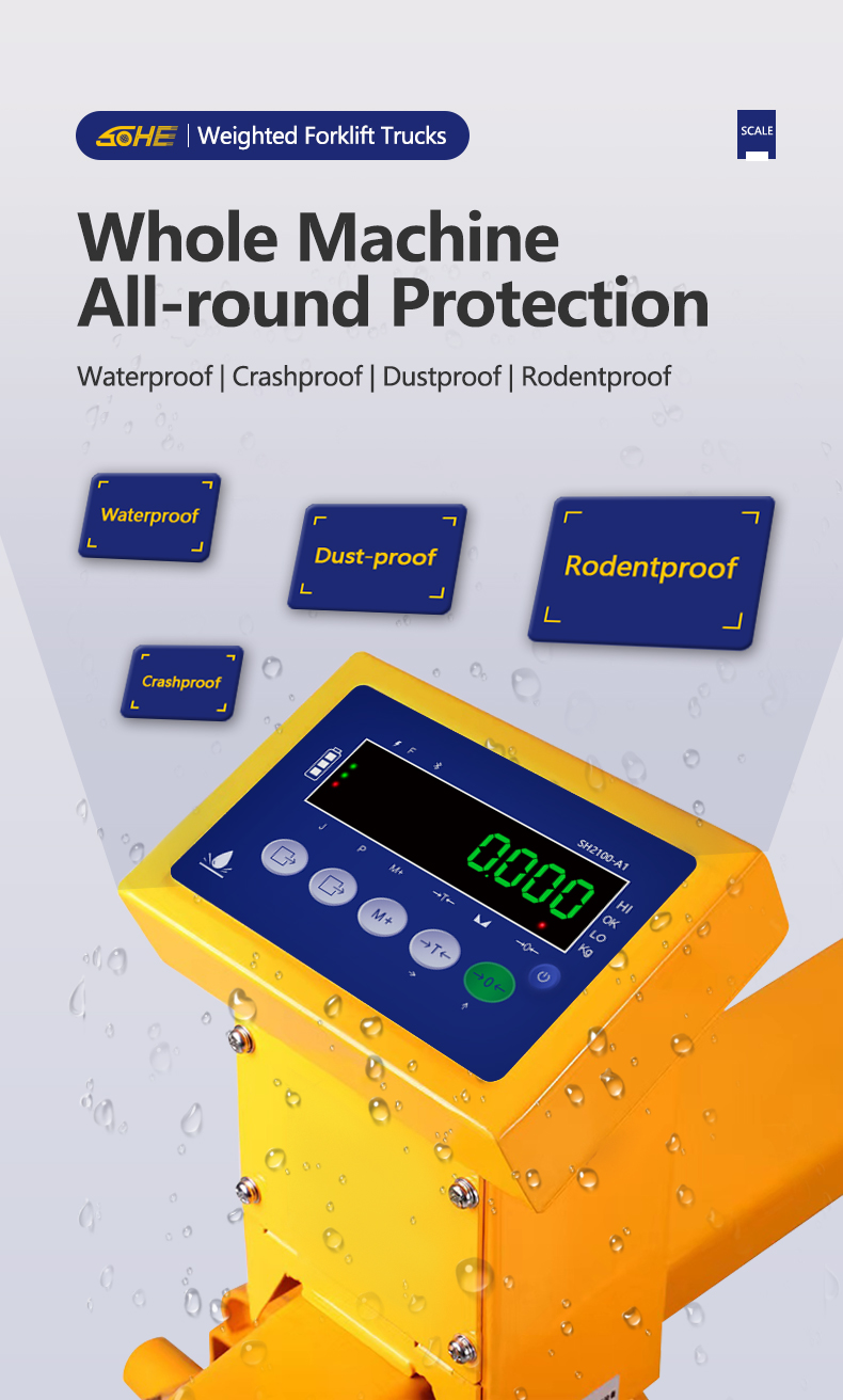 1160mm*550mm SOHE SCS Mectering Narrow definition LED Display Forklift Scales