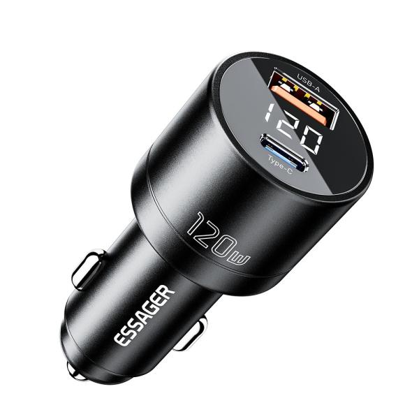 Buy cheap ESSAGER FSJ-009 Series 120W Cell Phone Quick Car Charger Outlet from wholesalers