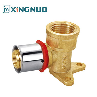 Polished Sand Blasted And Nickel Plated Brass Tee Compression Fitting with seat Hydraulic ring fittings elbow rotary