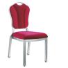 Buy cheap stackable silver tube and purple fabric church chair with handle from wholesalers