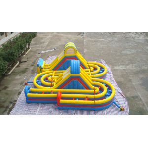 Buy cheap Inflatable Obstacle Course Racing Game With Bouncer Slide Castle from wholesalers