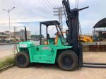 Mitsubishi 12 Ton Used Industrial Forklift Green Color With Japanese Engine