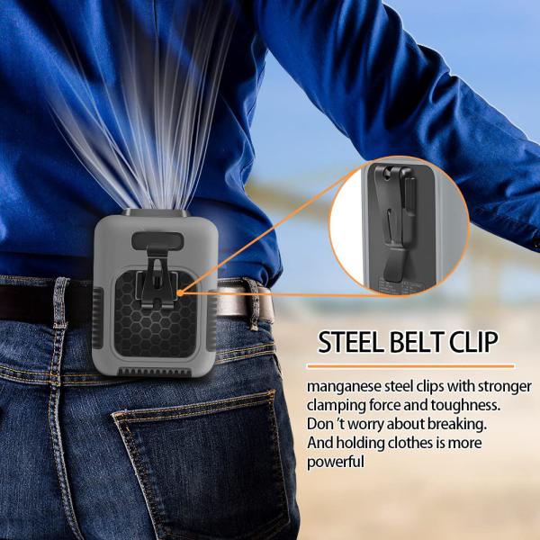 Socool Fan Clip Waist Fan 8000mAh3 Speed Levels Multifunctional Portable Fan