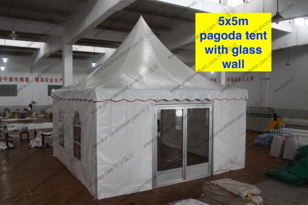 Buy cheap 5 x 5m pagoda Party Tent Outside With PVC Window /Glass Sidwalls from wholesalers