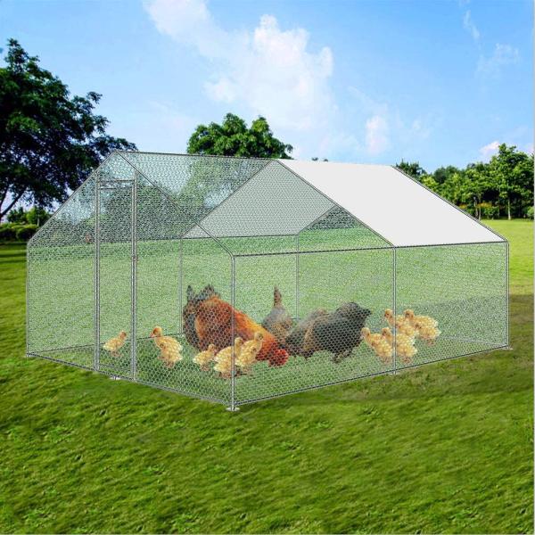 Buy cheap Large Walk in Chicken Run Coop Backyard Hen House Outdoor Farm Ranch Poultry Chicken Cage with Cover 4x3x2m from wholesalers