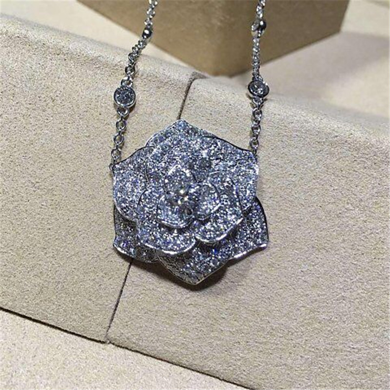 Luxury jewe factory gold diamond Necklace 18k gold white gold yellow gold rose gold diamond Necklace