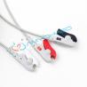 Buy cheap 0.9m Gray ECG Lead Wires 3 Clip TPU Compatible With SIEMENS MINDRAY Monitor from wholesalers