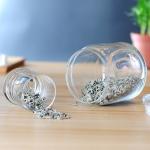 500ml Glass Container With Lid , Glass Food Storage Jars Silicone Ring Sealed