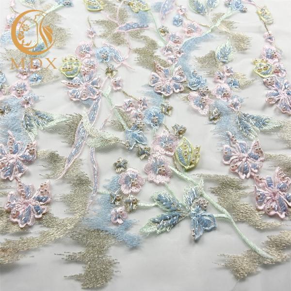 Characteristic Bridal Lace Fabrics Multicolor Sewing Lace Fabric For Fashion