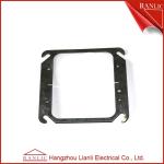 Black Metal Conduit Box Steel One Gang Square Electrical Box Cover , E349123