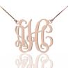 Buy cheap 1.8ft 0.07oz Personalized Monogram Necklace Gold Plated Three Letter Necklace SGS from wholesalers