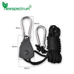 Black Adjustable Grow Light Metal Rope Ratchet Pulley For Greenhouse Indoor
