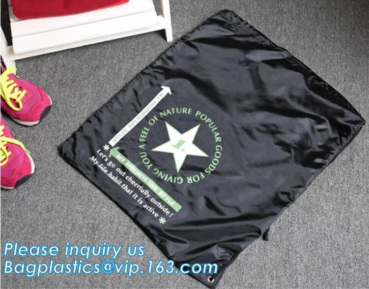 Recycled foldable polyester bag,Custom logo printed basketball backpack 210D polyester printing drawstring bag bagease