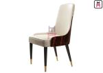 High Glossy Ebony Veneer Backrest with LOGO Hardware Fitting Wood Hotel Dining