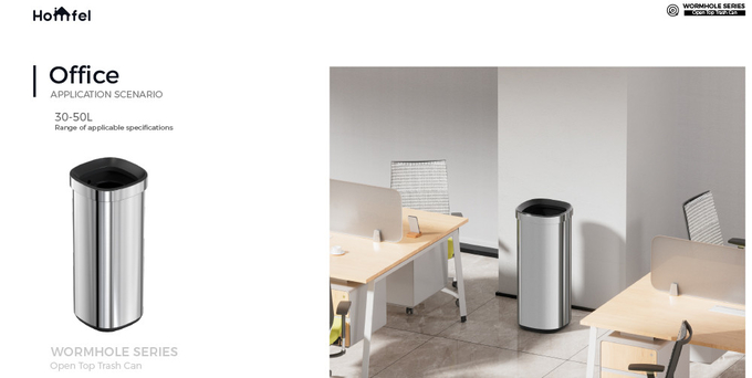 Effortless Kitchen Cleanup Durable Stainless Steel Open Top Trash Can is Your Ultimate Solution