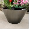 Buy cheap High fashion glossy glazed black big flower pot outdoor round from wholesalers