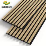 Tech Oak Walnut Wooden Veneer Wood PET Noise Absorbing Wall Panels Wood Slat
