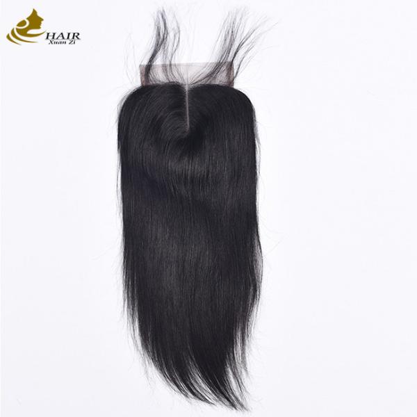 Buy cheap Straight Brazilian Closure Hair Piece Lace Closure And Bundles 4X4 from wholesalers