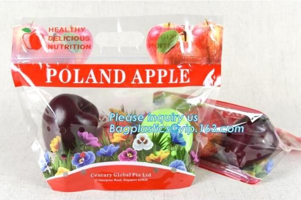 Buy cheap Gusseted Plastic Cherry Bag with Zipper, Barrier Feature Fruit Packing Bag Fresh Protection, Cherries carriage bag from wholesalers