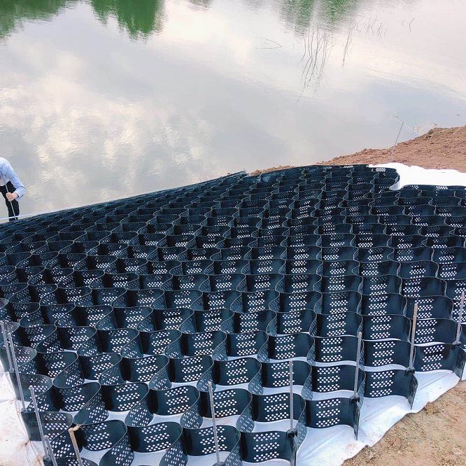 Green HDPE Geocell Geocelda For Road Reinforcement Best and Online Technical Support