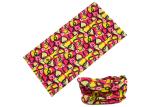 UV Headwear 25*50 CM Polyester Scarf With Heart Logos For Skiing