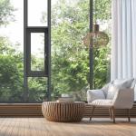 House Balcony Aluminum Frame Casement Window Impact Resistant Vertical Opening